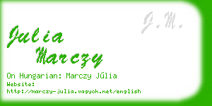 julia marczy business card
